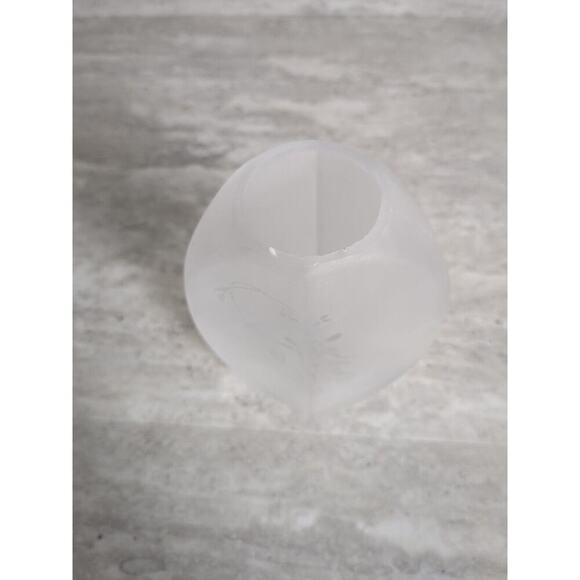 5" Frosted Glass Vase Japanese Girl‎ Etching - Picture 4 of 8